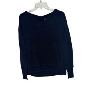 Athleta Black V-Neck Women's Sweatshirt. Size XSmall.